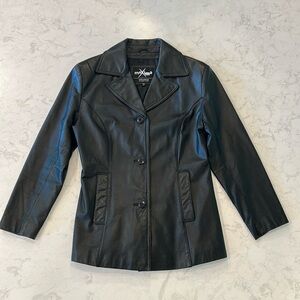 Wilson’s Leather MAXIMA Jacket Vintage Coat Y2K Women’s M Black Lined Luxury